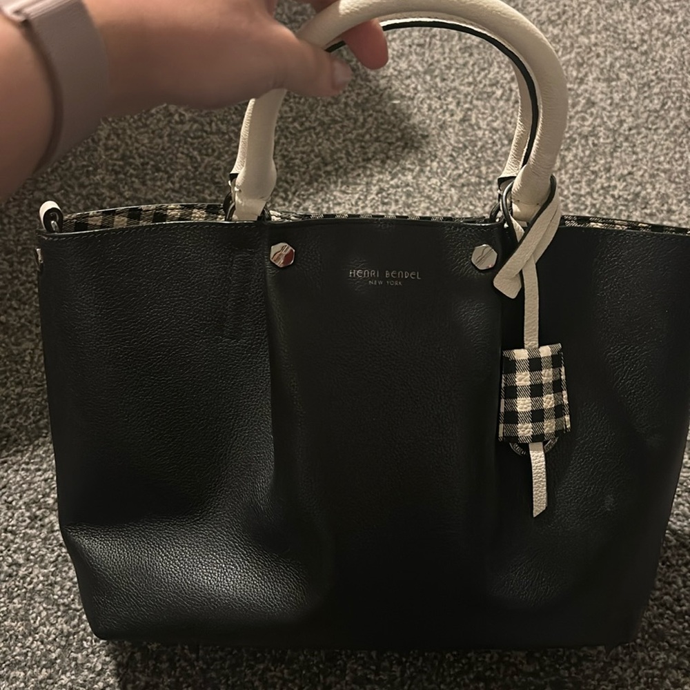 Henri Bendel Gingham tote